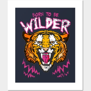 Retro Rock Tiger Posters and Art